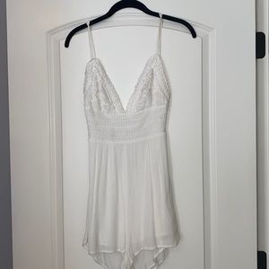 White boutique romper